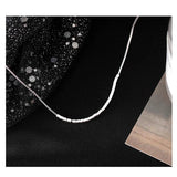 925 Silver Geometric Square Necklace Couple Gift