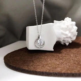 Moon Star Diamond Necklace 925 Silver Clavicle Chain Gift