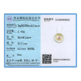 Crystal Double Circle Pendant Necklace 925 Sterling Silver Round Necklaces