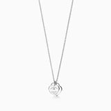 Tifine 925 Sterling Silver Double Heart Pendant Necklace, Holiday Gift