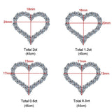 2CT Moissanite Heart Necklace S925 Silver Platinum Pendant