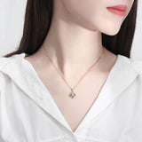 Sterling Silver VVS1 D Moissanite Windmill Pendant Necklace