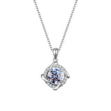 Sterling Silver VVS1 D Moissanite Windmill Pendant Necklace