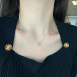 Solid Silver 925 Ice Cut Emerald Sapphire Diamond Necklaces