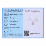 Purple Butterfly Crystal Necklace S925 Sterling Silver Jewelry