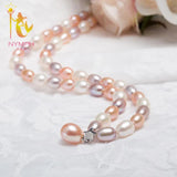Freshwater Pearl Choker Stone Necklace for Party X1223