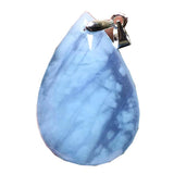 Aquamarine Pendant Natural Healing Crystal 29x20x8mm Beads Ocean Stone Silver