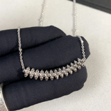 European 925 Sterling Silver Willow Nail Necklace Women's Rose Pendant