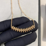 European 925 Sterling Silver Willow Nail Necklace Women's Rose Pendant
