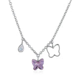 Crystals Necklace Women Pendants S925 Sterling Silver Jewelry