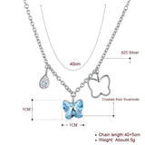 Crystals Necklace Women Pendants S925 Sterling Silver Jewelry