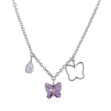 Crystals Necklace Women Pendants S925 Sterling Silver Jewelry