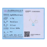 Crystals Necklace Women Pendants S925 Sterling Silver Jewelry