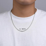 S925 Silver Necklace Men's Snake Bone Chain Retro Thai Silver Niche Men's Tide