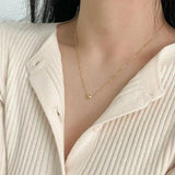 925 Silver Heart Pendant Necklace 18K Women's Jewelry Charms Choker
