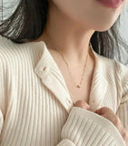 925 Silver Heart Pendant Necklace 18K Women's Jewelry Charms Choker