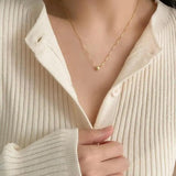 925 Silver Heart Pendant Necklace 18K Women's Jewelry Charms Choker
