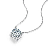 925 Silver 2ct Moissanite Diamond VVS1 D Pendant Necklace Gift