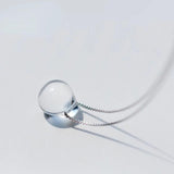 Crystal Drop Shape Choker Necklace 925 Silver