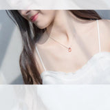 Crystal Drop Shape Choker Necklace 925 Silver