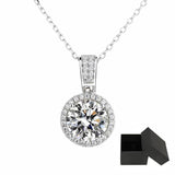 Round Cut 8MM Moissanite Necklace for Women