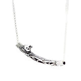 Spring Bird Necklace 925 Sterling Silver Jewelry Choker Vintage Pendant