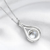 Real Moissanite Necklace for Women S925 Sterling Silver Water Drop Pendant