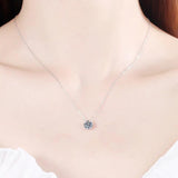 925 Silver 1ct Green Moissanite VVS1 Pendant Necklace Gift