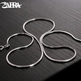 Snake Style 925 Silver Choker Necklace 1.5mm 45/50cm Long Steampunk Chain