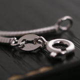 Snake Style 925 Silver Choker Necklace 1.5mm 45/50cm Long Steampunk Chain