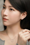 Sparkling Zircon Necklace & Earrings Set for Women