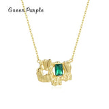 925 Silver Fragment Pendant Necklace Zircon Bijoux Wedding Jewelry Set