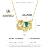 925 Silver Fragment Pendant Necklace Zircon Bijoux Wedding Jewelry Set