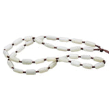 Natural Hetian Jade Beads Lanyard Necklace Retro Jewelry for Women Men
