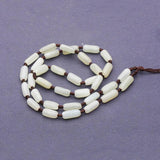 Natural Hetian Jade Beads Lanyard Necklace Retro Jewelry for Women Men