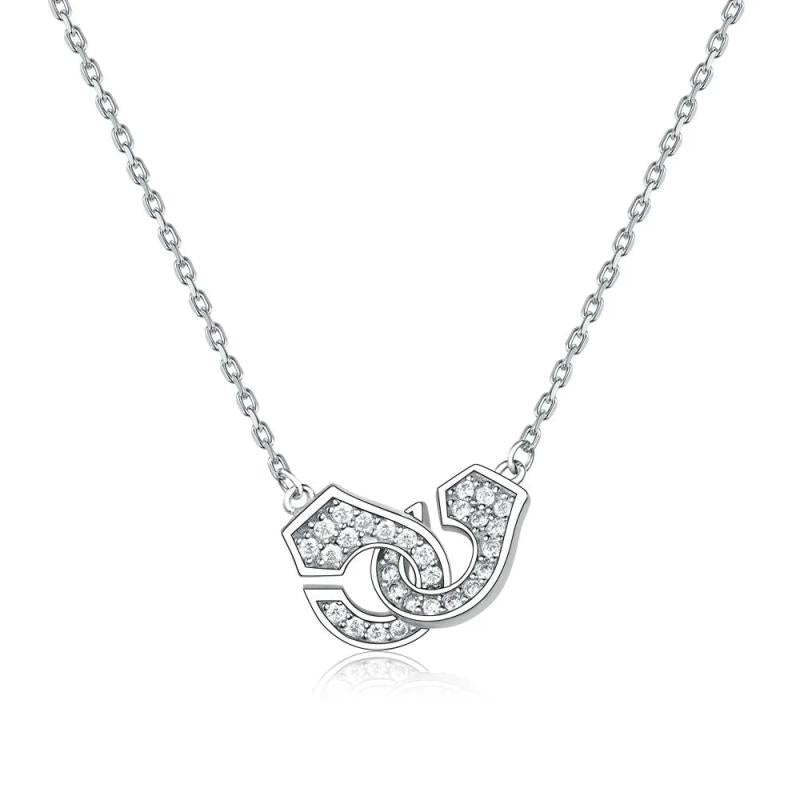 925 Silver Handcuff Pendant Necklace Women High Femal Jewelry