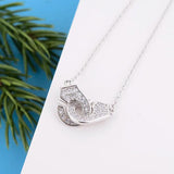 925 Silver Handcuff Pendant Necklace Women High Femal Jewelry