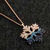 Snowflake Pendant Sterling Silver Necklace