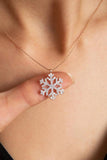 Snowflake Pendant Sterling Silver Necklace
