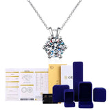 1CT Moissanite Necklace 925 Sterling Silver Lab Diamond Pendant