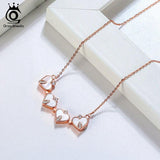 Heart Pendant Silver Necklace for Women