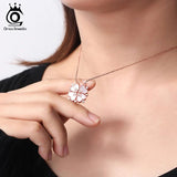 Heart Pendant Silver Necklace for Women