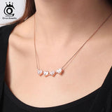 Heart Pendant Silver Necklace for Women