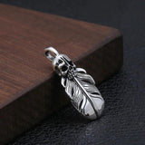 S925 Silver Skulls & Feathers Hip-Hop Pendant