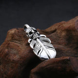 S925 Silver Skulls & Feathers Hip-Hop Pendant