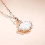 Sterling Silver Mother-of-pearl Shell Pendant Necklace