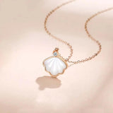Sterling Silver Mother-of-pearl Shell Pendant Necklace