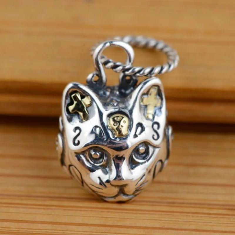 S925 Sterling Silver Leopard Head Pendant Couples Jewelry Gift