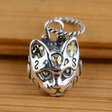 S925 Sterling Silver Leopard Head Pendant Couples Jewelry Gift