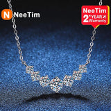 Moissanite Necklace 925 Sterling Sliver18k Plated Necklaces